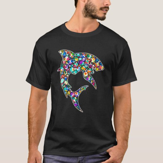 T-shirt Joyeux point de jour Rainbow Shark Polka point sep (Devant)