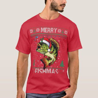 T-shirt Joyeux Poisson Basse Pêche Poisson de Noël Vilain 