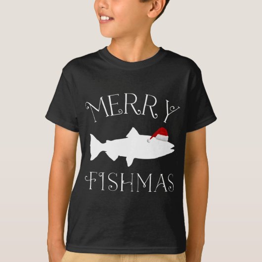 T-shirt Joyeux poisson poisson Noël Noël (Devant)
