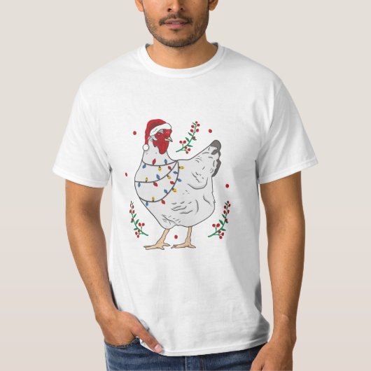 T-shirt Joyeux poulet de Noël (Devant)