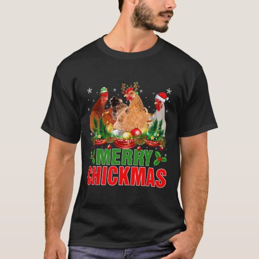 T-shirt Joyeux poulets de Noël Poulet de Noël Pâtissiers d (Devant)