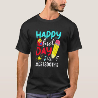 T-shirt Joyeux Premier Jour Allons-y Bienvenue à l'école