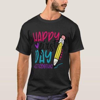 T-shirt Joyeux Premier Jour Allons-y Bienvenue à l'école