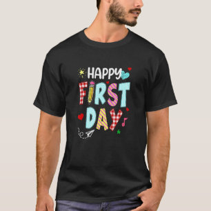 T-shirt Joyeux Premier Jour Bienvenue À Retour À L'École E
