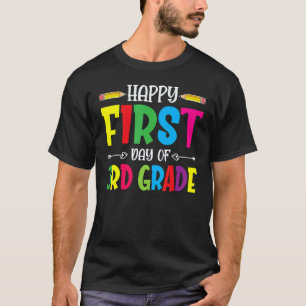 T-shirt Joyeux premier jour de 3e année enseignant élèves