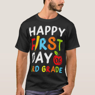 T-shirt Joyeux Premier Jour De 3E Année Enseignant Étudian
