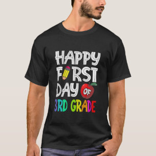 T-shirt Joyeux Premier Jour De 3E Année Retour À L'École C