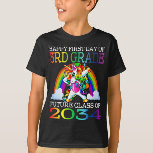 T-shirt Joyeux Premier Jour De 3E Classe Future De 2034