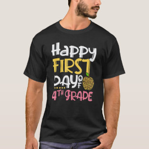 T-shirt Joyeux Premier Jour De 4e Professeur Filles Et Gar