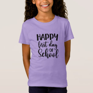 T-Shirt Joyeux premier jour de la typographie scolaire mod