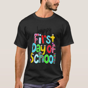 T-shirt Joyeux Premier Jour De La Vie D'Enseignant À L'Éco