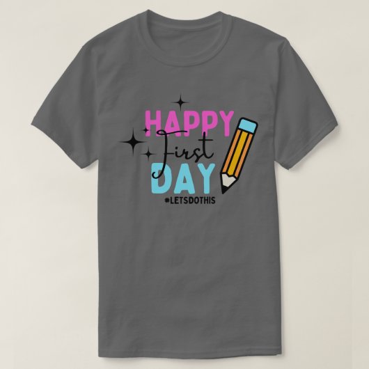 T-shirt Joyeux premier jour de l'école 4 (Design devant)