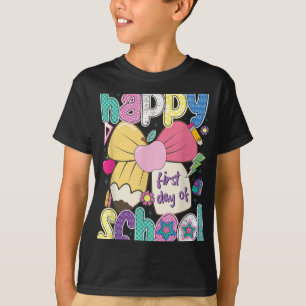 T-shirt Joyeux Premier Jour De L'École Crayon Enseignant E