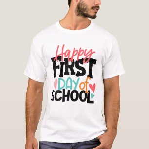 T-shirt Joyeux Premier Jour De L'École Drôle Retour À L'Éc