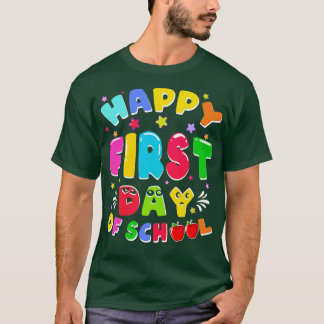 T-shirt Joyeux Premier Jour De L'École Enseignant Garçons