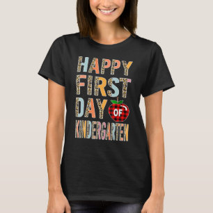 T-shirt Joyeux Premier Jour De L'École Maternelle Leopard