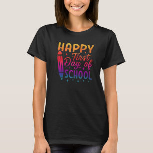 T-shirt Joyeux premier jour de l'école maternelle thé étud