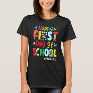 T-shirt Joyeux Premier Jour De L'École Para Vie Retour À L