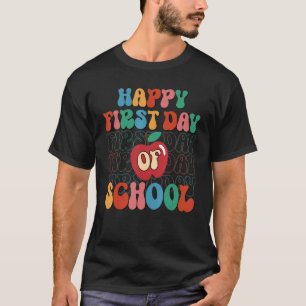 T-shirt Joyeux Premier Jour De L'École Pomme Vintage Retou