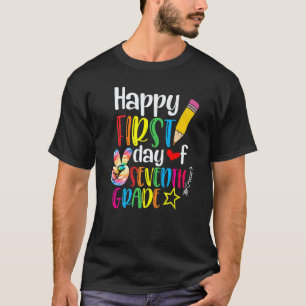 T-shirt Joyeux Premier Jour De L'École Septième 7E Année T