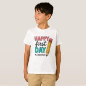 T-shirt Joyeux premier jour de l'enseignant scolaire (Devant entier)