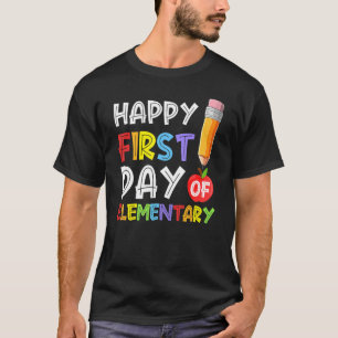 T-shirt Joyeux Premier Jour De Pomme De Crayon Élémentaire