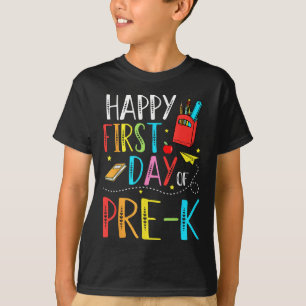 T-shirt Joyeux premier jour de pré-maternelle enseignant é