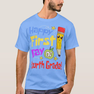 T-shirt Joyeux Premier Jour De Quatrième Année De Retour À