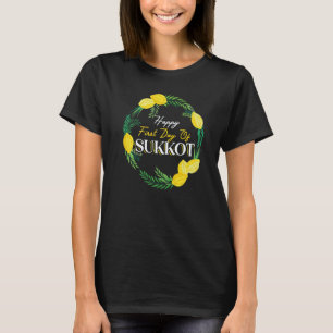 T-shirt Joyeux Premier Jour De Souccot Lulav Palmier Israé