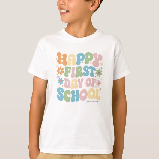 T-shirt Joyeux premier jour d'école (Devant)