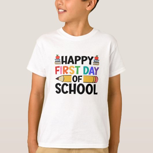 T-shirt Joyeux premier jour d'école (Devant)