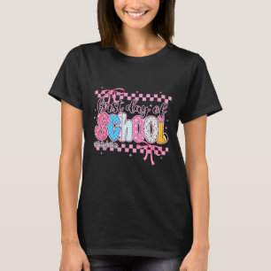 T-shirt Joyeux premier jour d'école crayon enseignant enfa