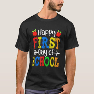 T-shirt Joyeux Premier Jour D'École Enfants Garçons Filles