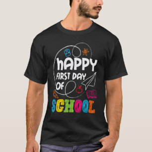 T-shirt Joyeux premier jour d'école enseignant élève mater