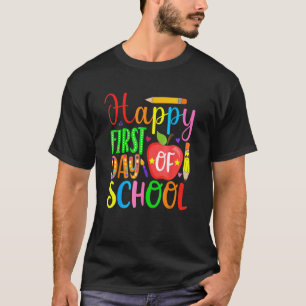 T-shirt Joyeux premier jour d'école enseignant et élève re