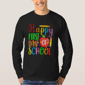 T-shirt Joyeux premier jour d'école enseignant et élève re