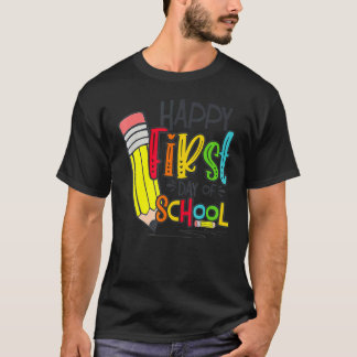 T-shirt Joyeux premier jour d'école enseignant retour à l'