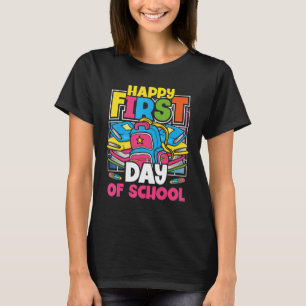 T-shirt Joyeux Premier Jour D'école Enseignantes Femmes Ét