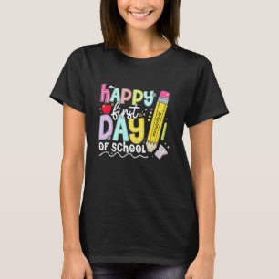 T-shirt Joyeux Premier Jour D'école Enseignants Filles Enf