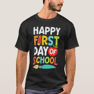 T-shirt Joyeux premier jour d'école Hommes Femmes Enseign