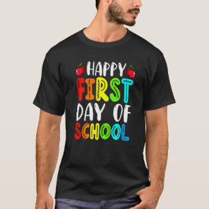 T-shirt Joyeux Premier Jour D'école Mignons Élèves Enseign