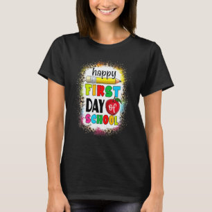 T-shirt Joyeux Premier Jour D'école Professeur Décoloré Re