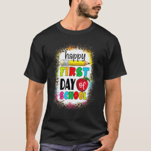 T-shirt Joyeux premier jour d'école Professeur décoloré re