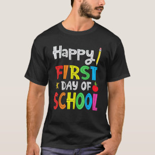 T-shirt Joyeux premier jour d'école Professeur Étudiant de