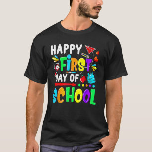 T-shirt Joyeux Premier Jour D'École Retour À L'École Fille