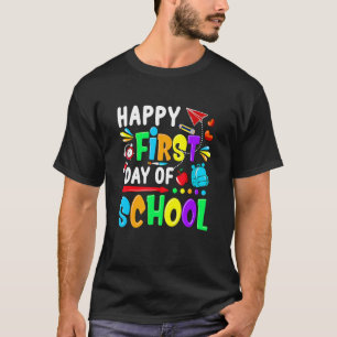 T-shirt Joyeux Premier Jour D'École Retour À L'École Fille