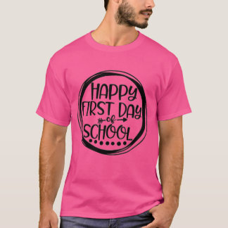 T-shirt Joyeux premier jour d'école tenue d'étudiant-ensei