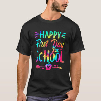 T-shirt Joyeux premier jour d'école Tie Dye Étudiants et t