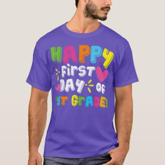 T-shirt Joyeux Premier Jour D'Enseignant De 1Ere Année Ret