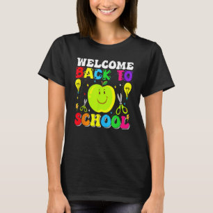 T-shirt Joyeux Premier Jour École Cute Garçon Filles Bienv